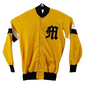 VINTAGE SPEEDLINE Yellow with M Patch BUTTON UP JACKET SIZE L RARE